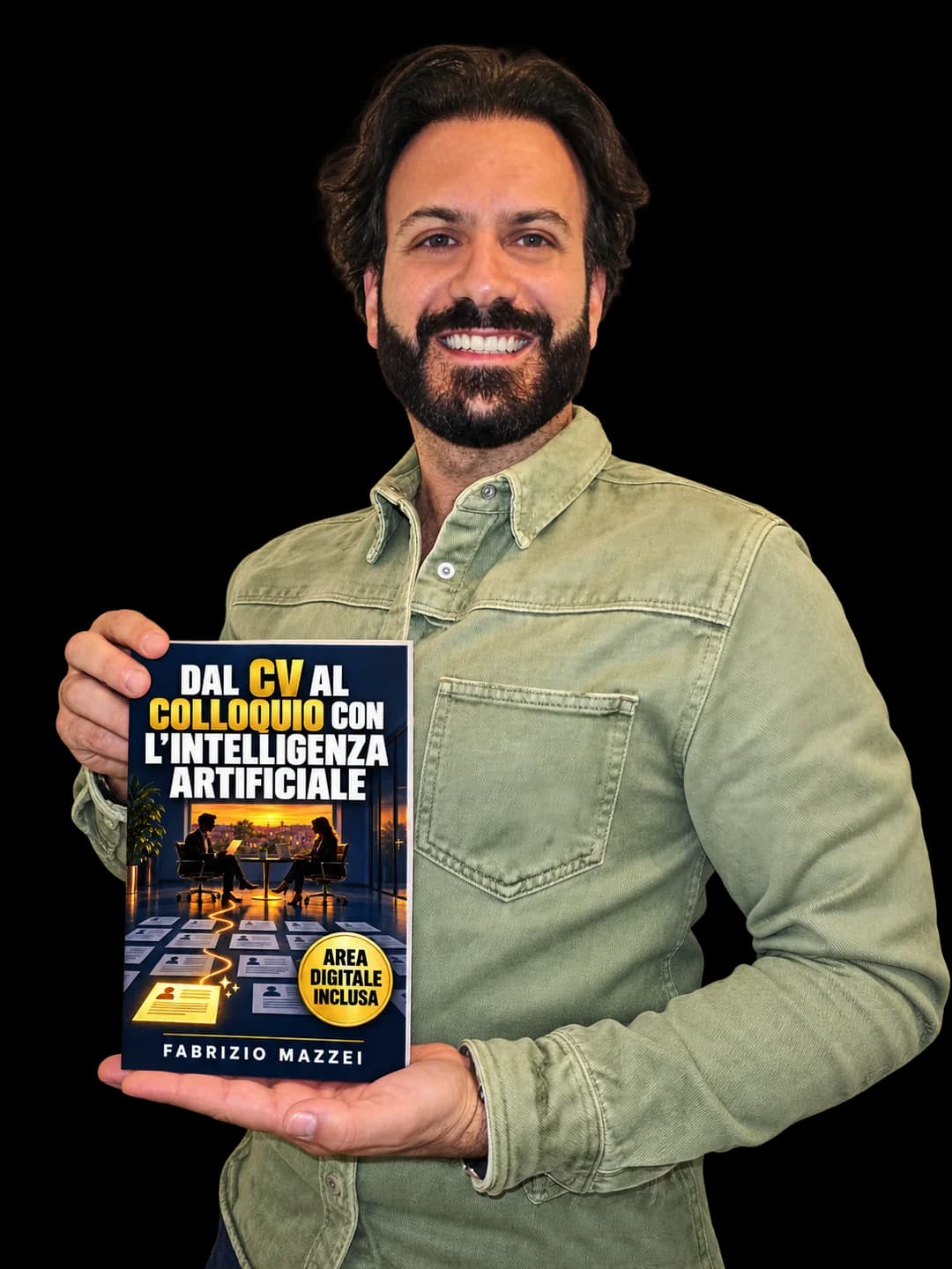 Fabrizio Mazzei con il libro Dal CV al Colloquio con l'Intelligenza Artificiale