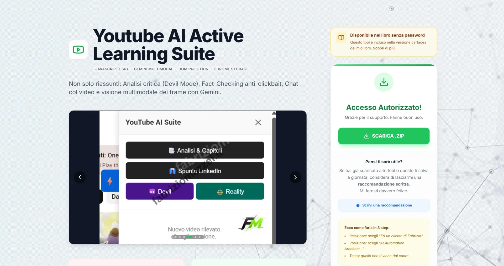 YouTube AI Active Learning Suite extension