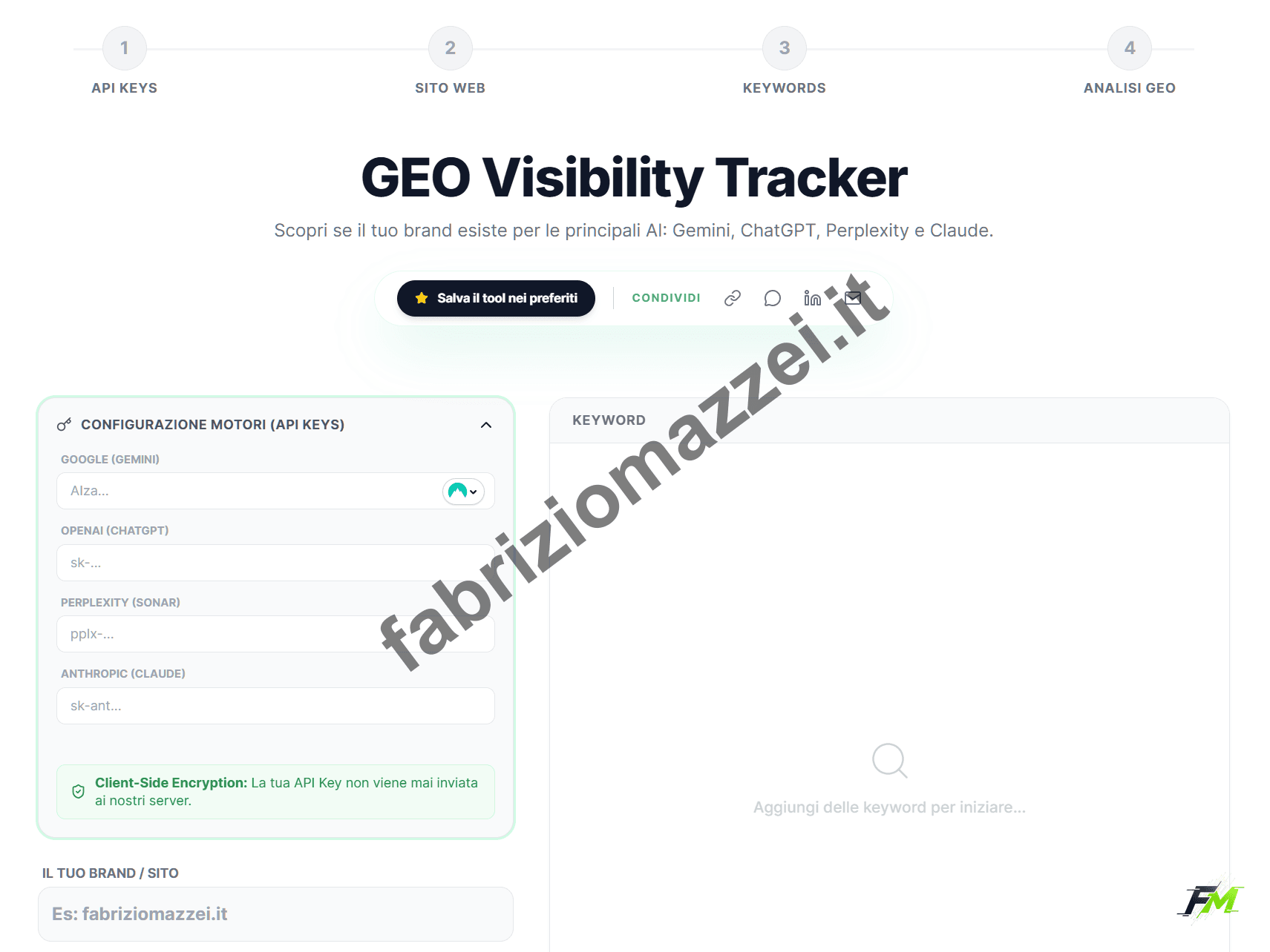 Screenshot GEO Visibility Tracker