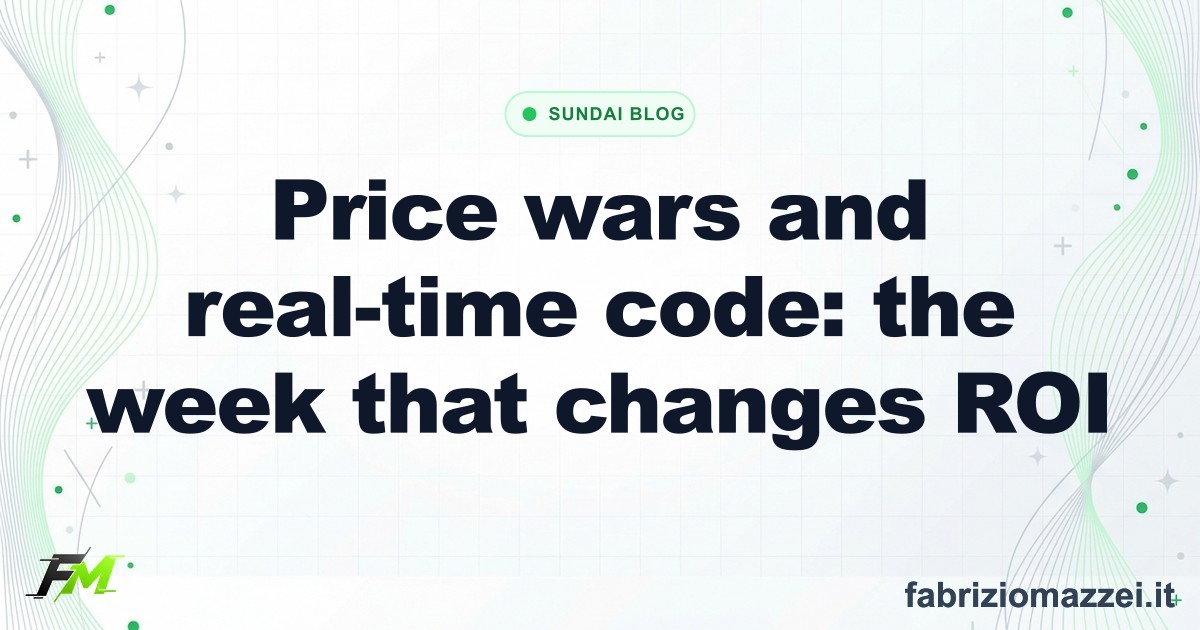 Price Code Realistic Price wars and real-time code: the week that changes ROI | Fabrizio Mazzei